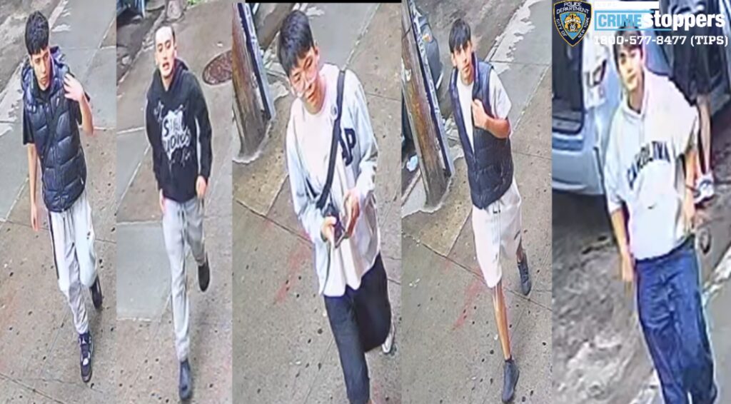 Police are seeking this group suspected of stealing 16 computers from the VIP Gaming Lounge in Gravesend. Photo: NYPD