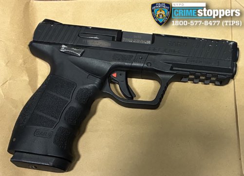 The gun recovered by police following the shooting that injured eight at a Coney Island apartment. Photo: NYPD